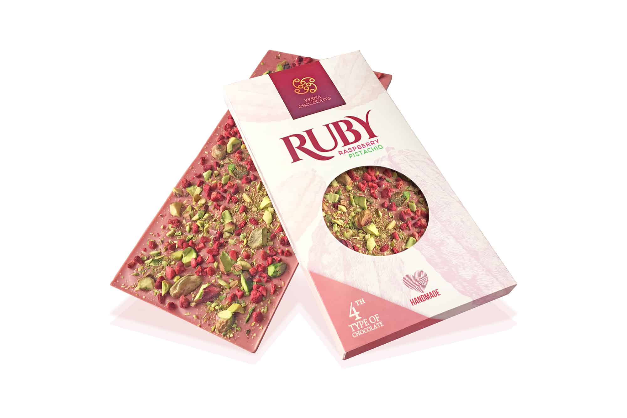 Ruby Raspberry and Pistachio Bar 72g