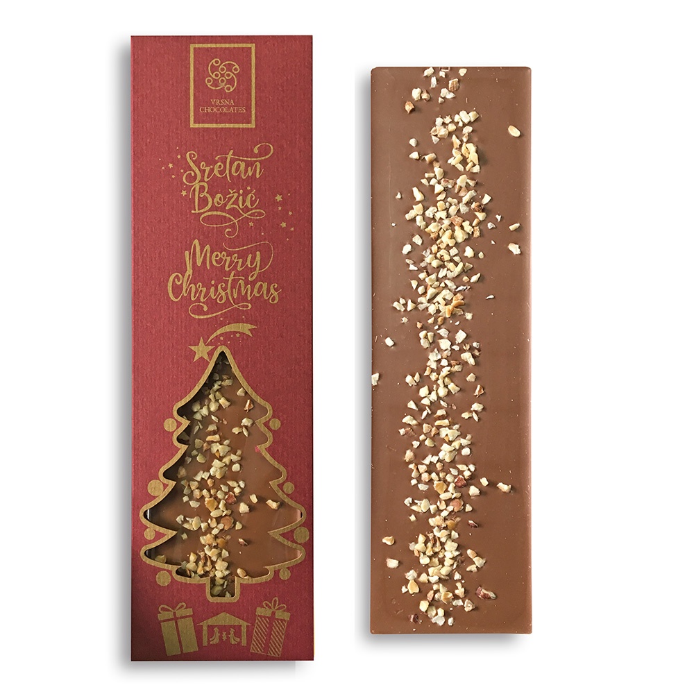 Christmas Tree Dark Hazelnut Bar 100g