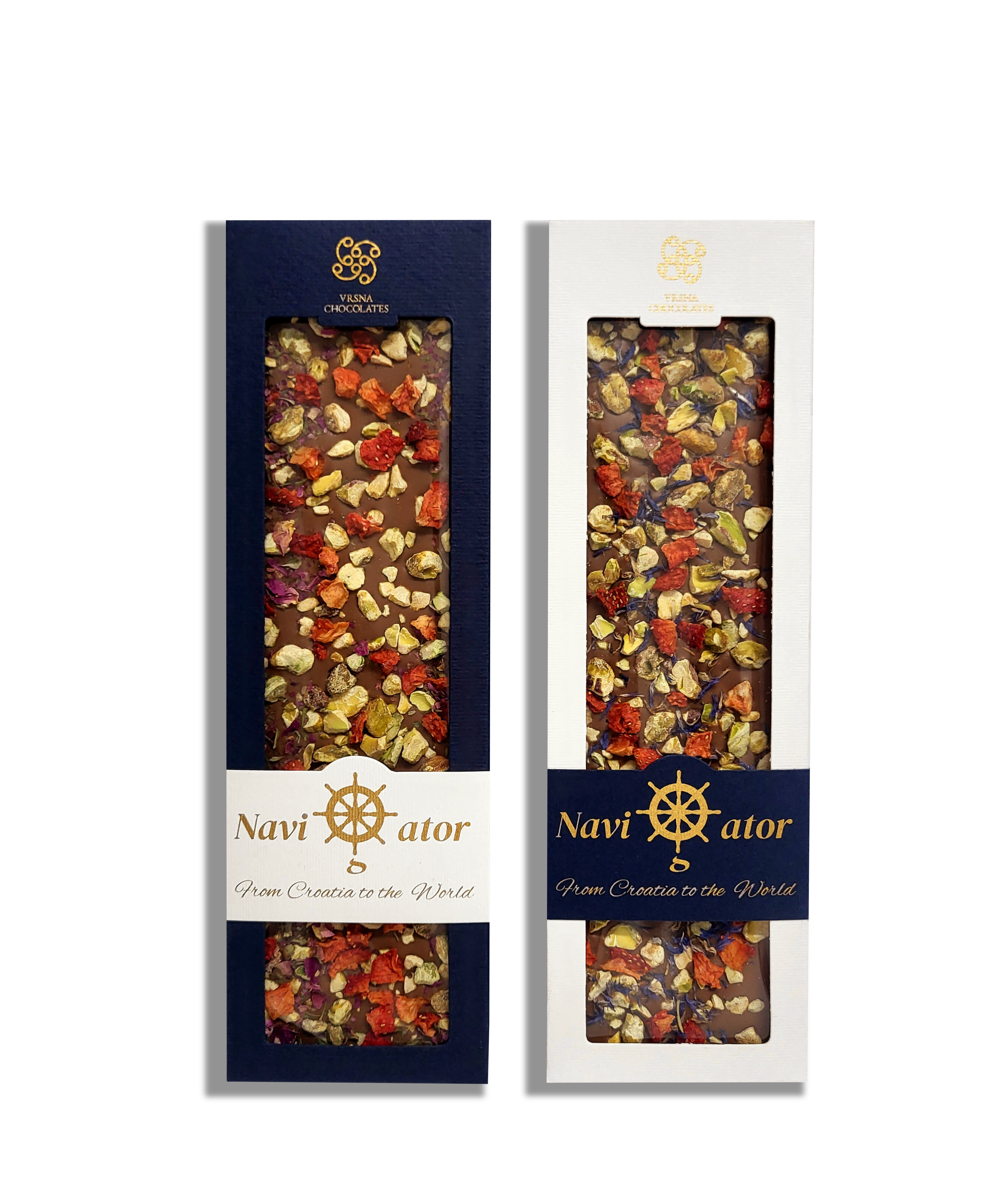 Navigator Milk pistachios, strawberry, rose petals Bar 120g